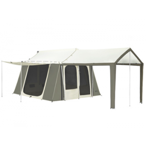 12 x 9 ft. Cabin Camping Canvas Tent with Deluxe Awning by Kodiak Canvas