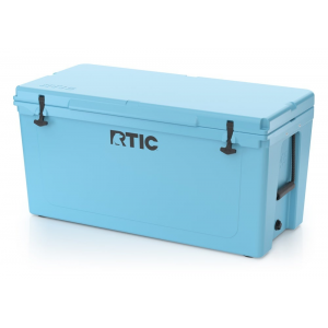 RTIC 145 QT Hard Sided Cooler, Blue, Heavy Duty Rope Handles, T-Latch Closure