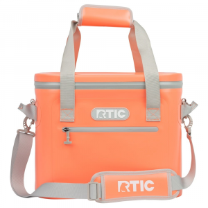 RTIC 30 Can Soft Pack Cooler, Coral Leakproof & Puncture Proof
