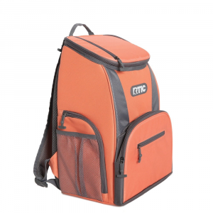 15 Can Lightweight Backpack Cooler, , Coral & Grey, Adjustable Straps, Padded